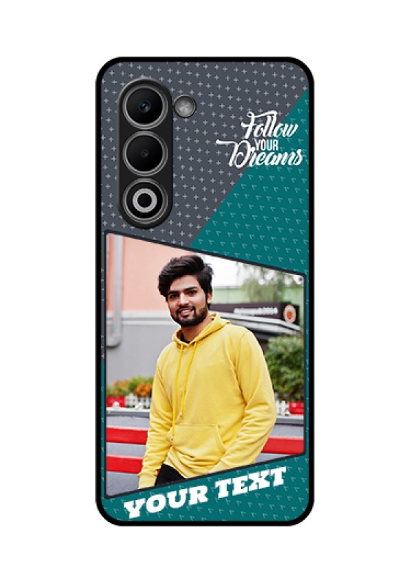 Oppo K13x 5G Custom Glass Phone Case - Background Pattern Design With Quote