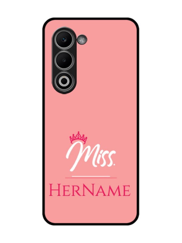 Custom Oppo K13x 5G Custom Glass Phone Case - Mrs With Name Design