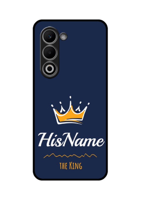 Oppo K13x 5G Custom Glass Phone Case - King With Name Design