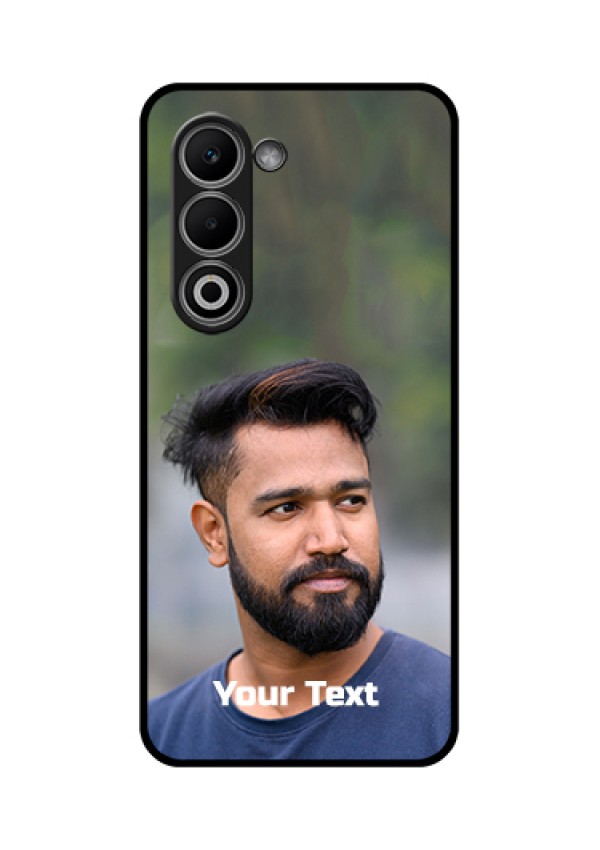 Oppo K13x 5G Custom Glass Phone Case - Photo With Text Design