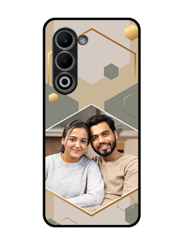 Custom Oppo K13x 5G Custom Glass Phone Case - Stylish Hexagon Pattern Design