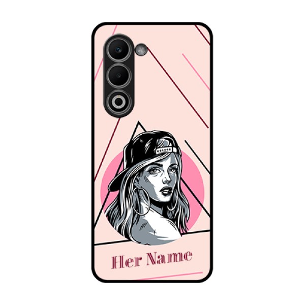 Oppo K13x 5G Custom Glass Phone Case - Rockstar Girl Design