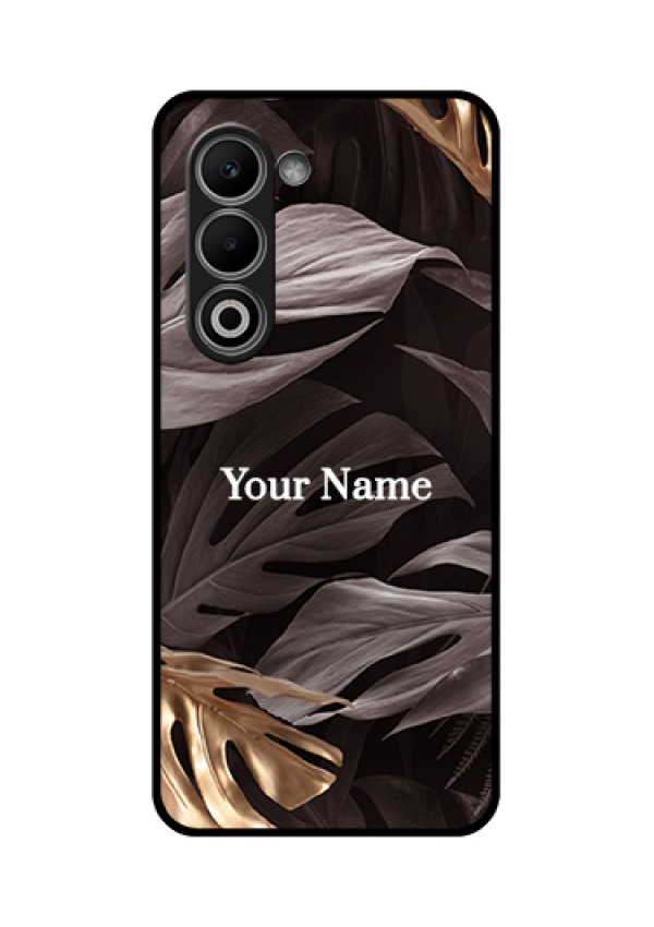 Oppo K13x 5G Custom Glass Phone Case - Wild Leaves Digital Paint Design