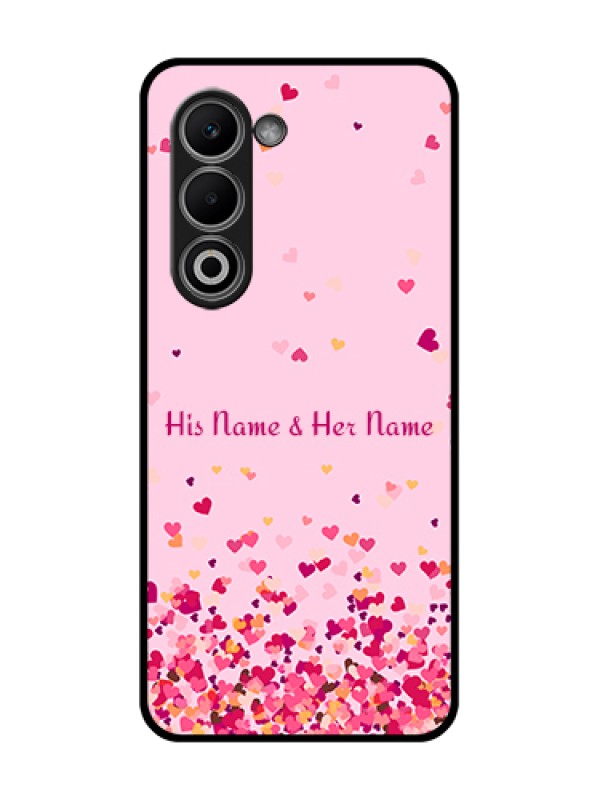 Custom Oppo K13x 5G Custom Glass Phone Case - Floating Hearts Design