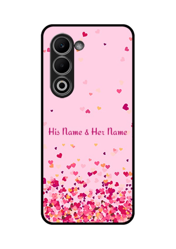 Oppo K13x 5G Custom Glass Phone Case - Floating Hearts Design