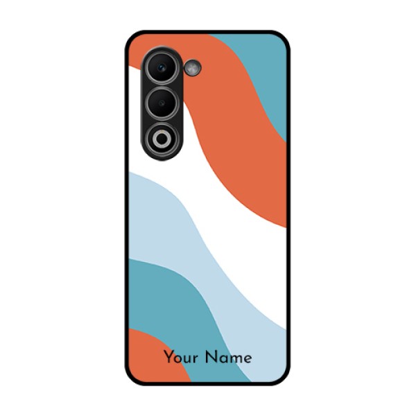 Oppo K13x 5G Custom Glass Phone Case - Coloured Waves Design