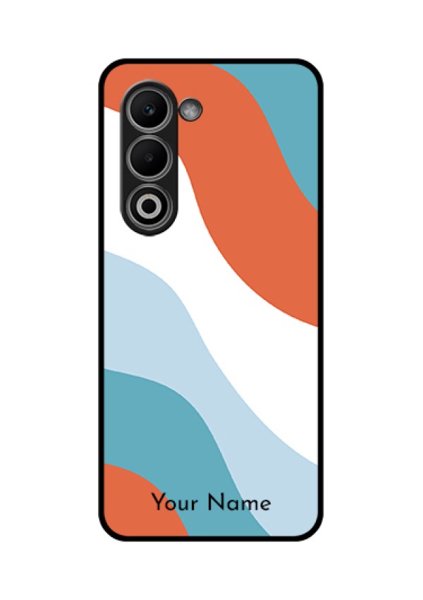 Oppo K13x 5G Custom Glass Phone Case - Coloured Waves Design