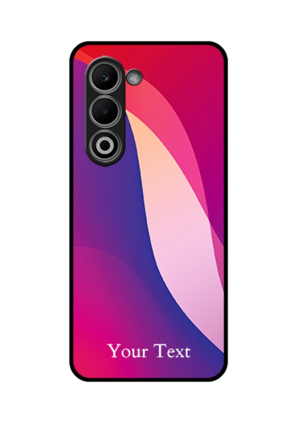 Oppo K13x 5G Custom Glass Phone Case - Digital Abstract Overlap Design