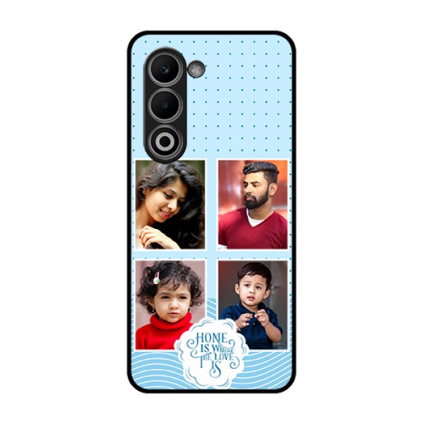 Oppo K13x 5G Custom Glass Phone Case - Cute Love Quote With 4 Pic Upload Design Oppo K13x 5G Custom Glass Phone Case - Cute Love Quote With 4 Pic Upload Design