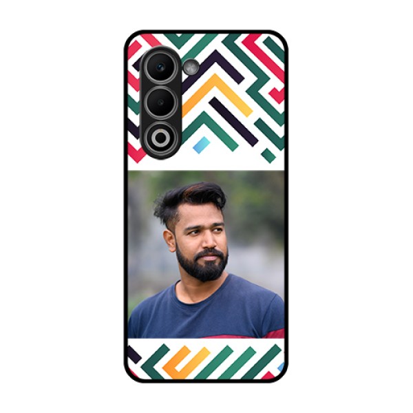 Oppo K13x 5G Custom Glass Phone Case - Colorful Maze Pattern Design Oppo K13x 5G Custom Glass Phone Case - Colorful Maze Pattern Design