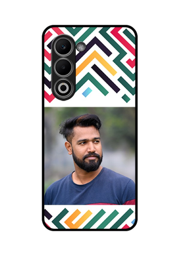 Oppo K13x 5G Custom Glass Phone Case - Colorful Maze Pattern Design