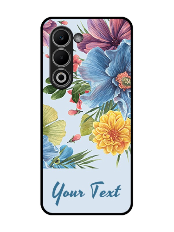Custom Oppo K13x 5G Custom Glass Phone Case - Stunning Watercolored Flowers Painting Design