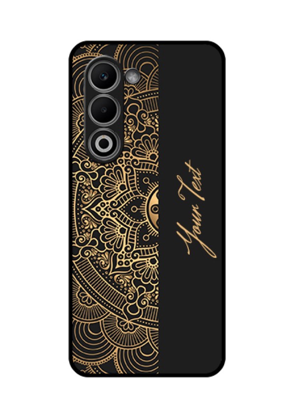 Oppo K13x 5G Custom Glass Phone Case - Mandala Art With Custom Text Design