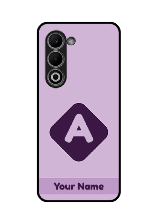 Oppo K13x 5G Custom Glass Phone Case - Custom Letter In Curved Badge Design