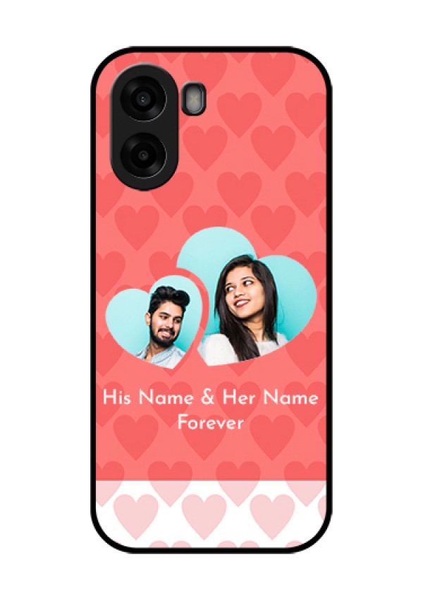 Oppo K14x 5G Custom Glass Phone Case - Couple Pic Upload Design
