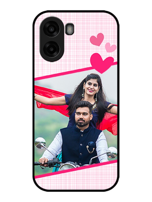 Custom Oppo K14x 5G Custom Glass Phone Case - Love Shape Heart Design