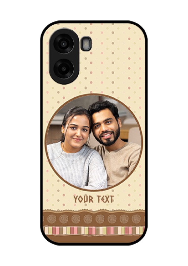 Oppo K14x 5G Custom Glass Phone Case - Brown Dotted Mobile Case Design
