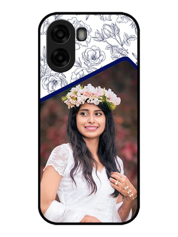 Custom Oppo K14x 5G Custom Glass Phone Case - Classy Floral Design