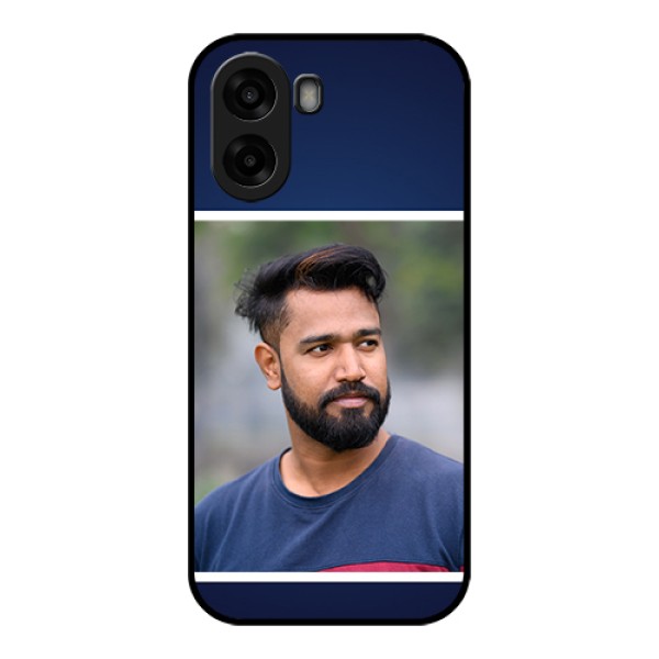 Oppo K14x 5G Custom Glass Phone Case - Simple Royal Blue Design Oppo K14x 5G Custom Glass Phone Case - Simple Royal Blue Design