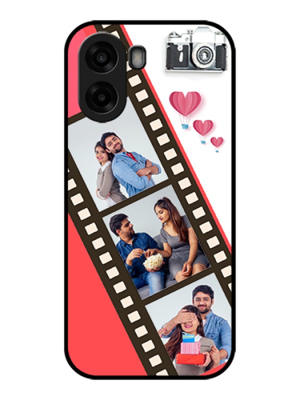 Custom Oppo K14x 5G Custom Glass Phone Case - 3 Image Holder With Film Reel