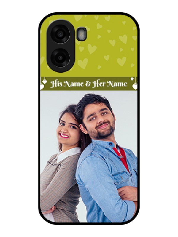 Custom Oppo K14x 5G Custom Glass Phone Case - You & Me Heart Design