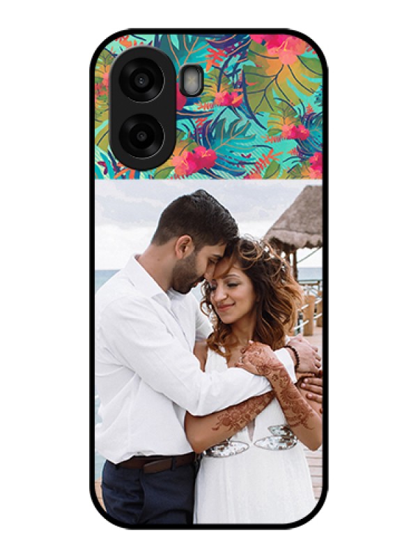 Custom Oppo K14x 5G Custom Glass Phone Case - Watercolor Floral Design
