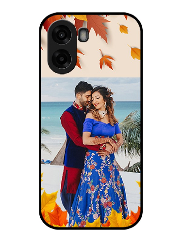 Custom Oppo K14x 5G Custom Glass Phone Case - Autumn Maple Leaves Design