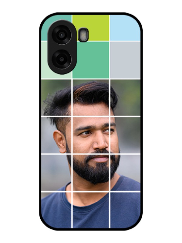 Custom Oppo K14x 5G Custom Glass Phone Case - With White Box Pattern