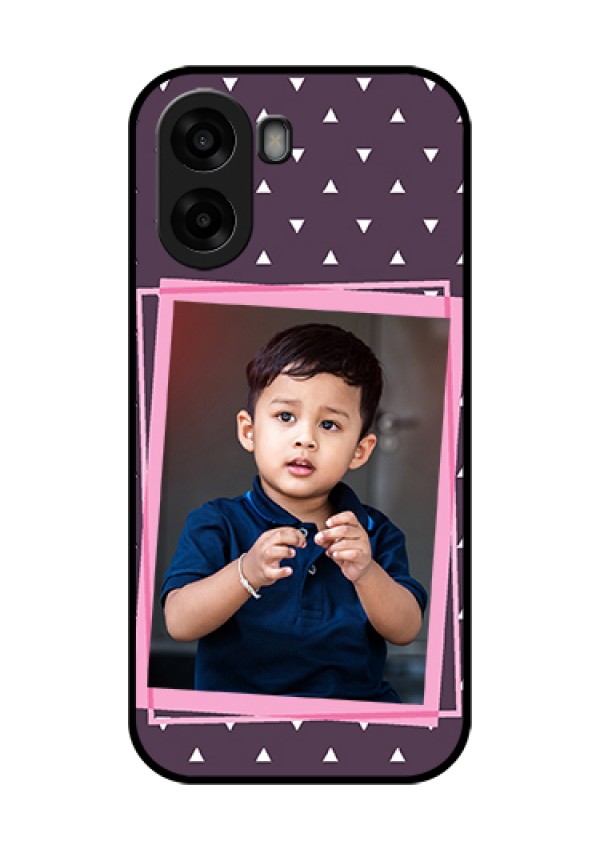 Oppo K14x 5G Custom Glass Phone Case - Triangle Pattern Dotted Design