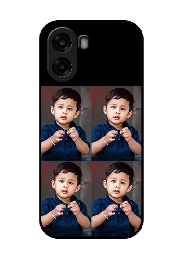 Oppo K14x 5G Custom Glass Phone Case - 4 Image Holder Design