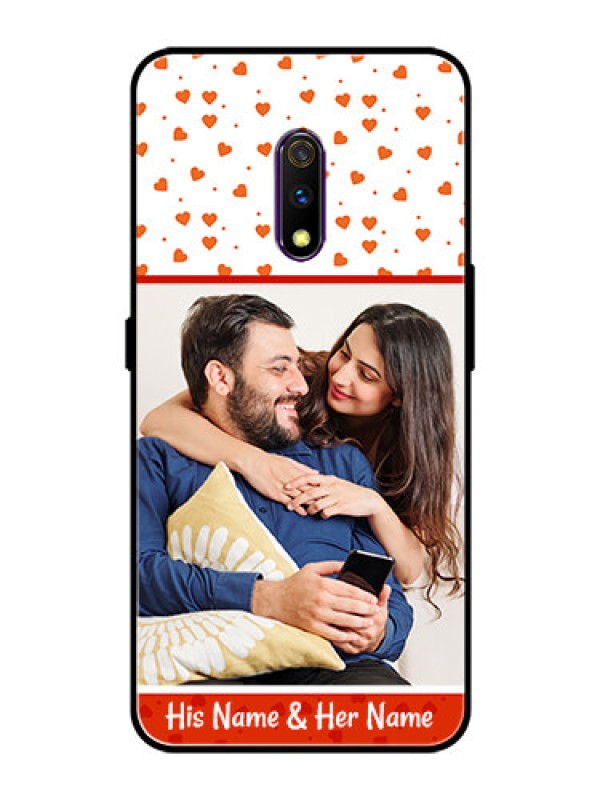 Custom Oppo K3 Custom Glass Phone Case  - Orange Love Symbol Design