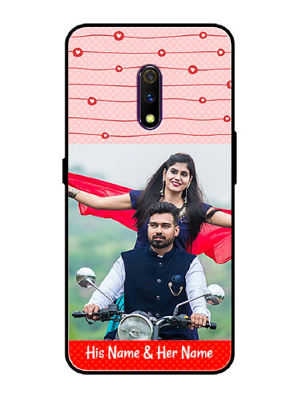 Custom Oppo K3 Personalized Glass Phone Case  - Red Pattern Case Design