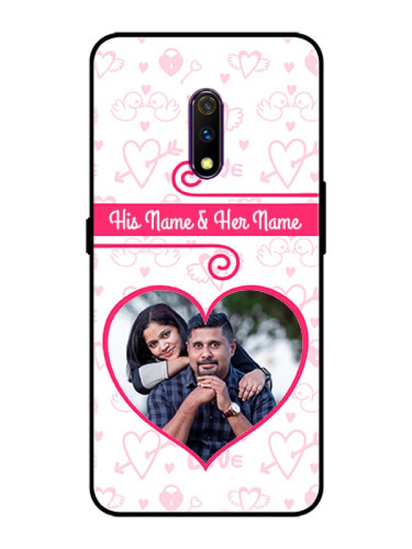 Custom Oppo K3 Personalized Glass Phone Case  - Heart Shape Love Design