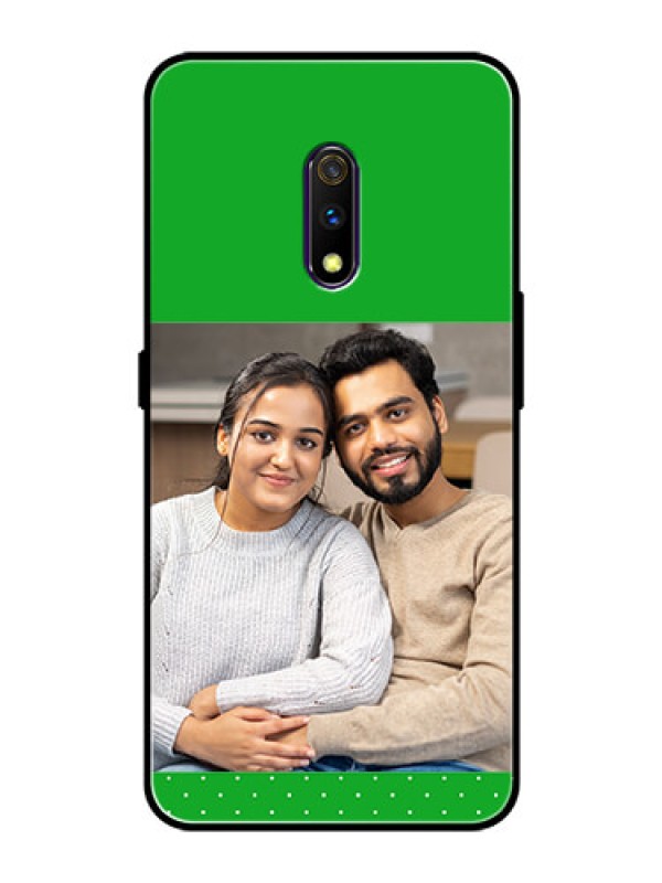 Custom Oppo K3 Personalized Glass Phone Case  - Green Pattern Design