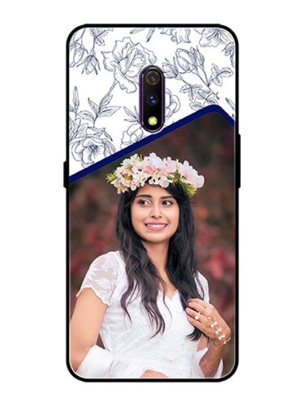 Custom Oppo K3 Personalized Glass Phone Case  - Premium Floral Design