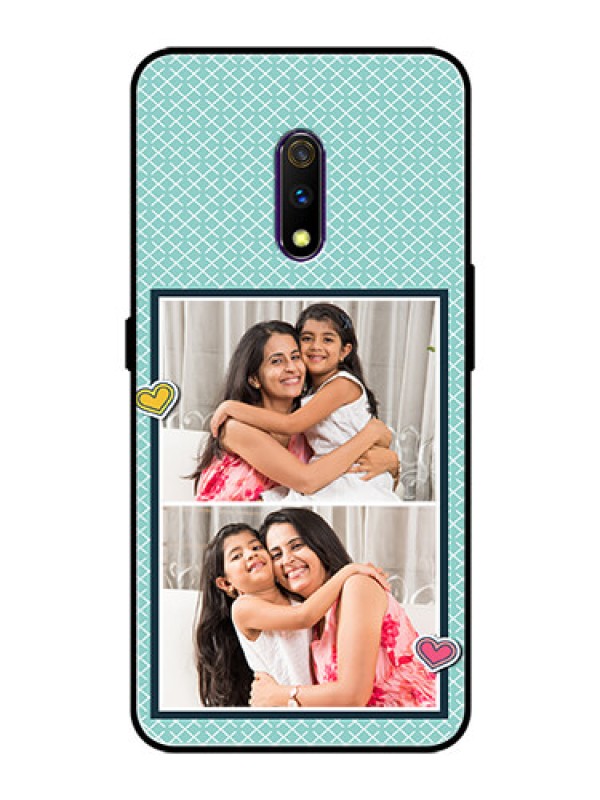 Custom Oppo K3 Custom Glass Phone Case  - 2 Image Holder with Pattern Design