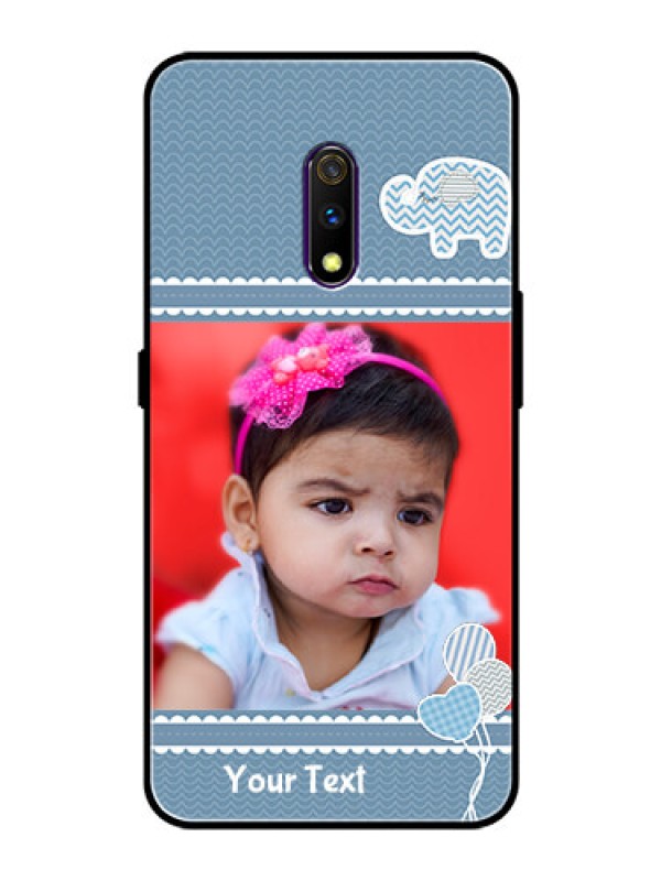 Custom Oppo K3 Photo Printing on Glass Case  - with Kids Pattern Design
