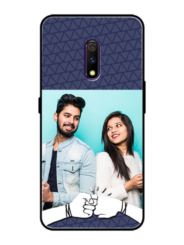 Custom Oppo K3 Photo Printing on Glass Case  - with Best Friends Design  