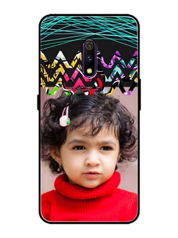 Custom Oppo K3 Personalized Glass Phone Case  - Neon Abstract Design