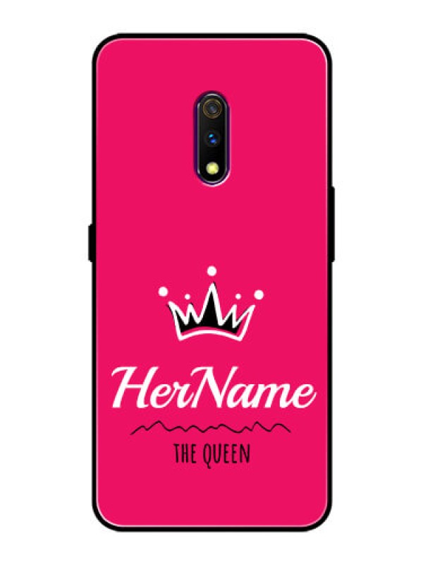 Custom Oppo K3 Glass Phone Case Queen with Name