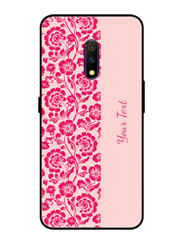Custom Oppo K3 Custom Glass Phone Case - Attractive Floral Pattern Design