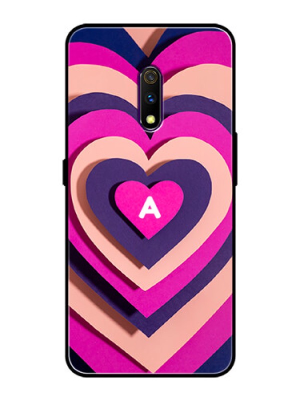 Custom Oppo K3 Custom Glass Mobile Case - Cute Heart Pattern Design