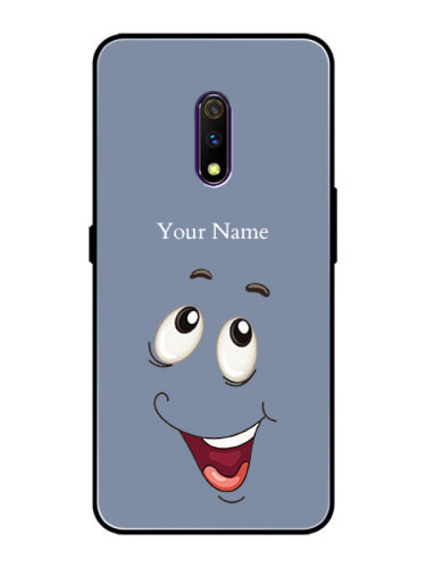 Custom Oppo K3 Photo Printing on Glass Case - Laughing Cartoon Face Design