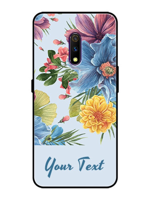 Custom Oppo K3 Custom Glass Mobile Case - Stunning Watercolored Flowers Painting Design