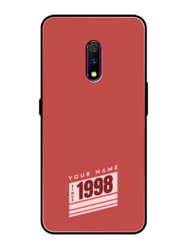 Custom Oppo K3 Custom Glass Phone Case - Red custom year of birth Design