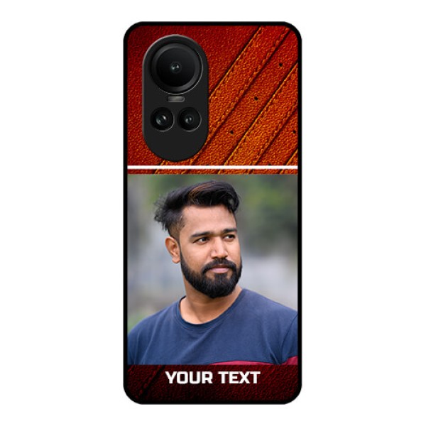 Oppo Reno 10 5G Personalized Glass Phone Case - Leather Phone Case Design