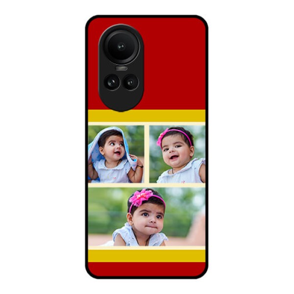 Oppo Reno 10 5G Custom Glass Mobile Case - Multiple Pic Upload Design