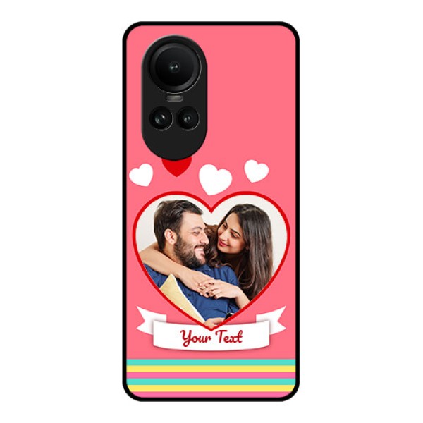 Oppo Reno 10 5G Photo Printing on Glass Case - Love Doodle Design