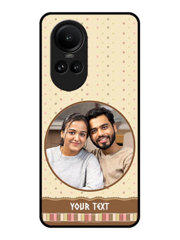 Custom Oppo Reno 10 5G Custom Glass Mobile Case - Brown Dotted Mobile Case Design