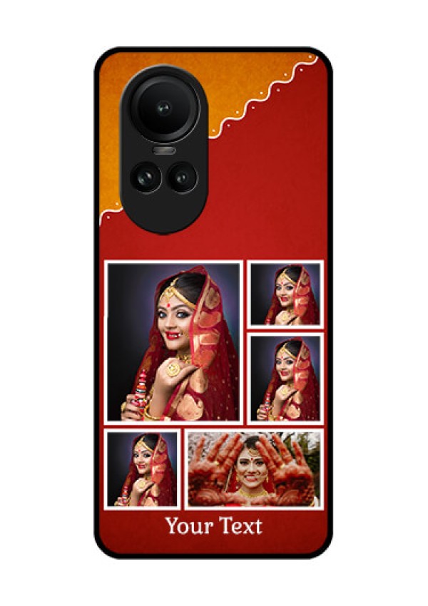 Oppo Reno 10 5G Personalized Glass Phone Case - Wedding Pic Upload Design